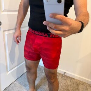 Under Armour Red Men's Performance Boxer Briefs with Branded Waistband